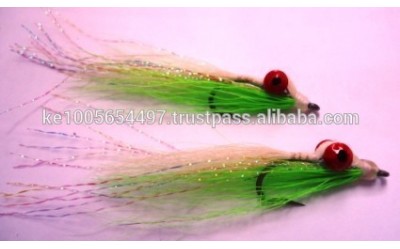 Clouser Deep Minnow chart/whiteSaltwater or seatrout flies