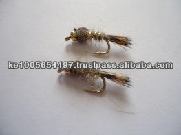 Hares Ear bead head (Nymph trout flies)